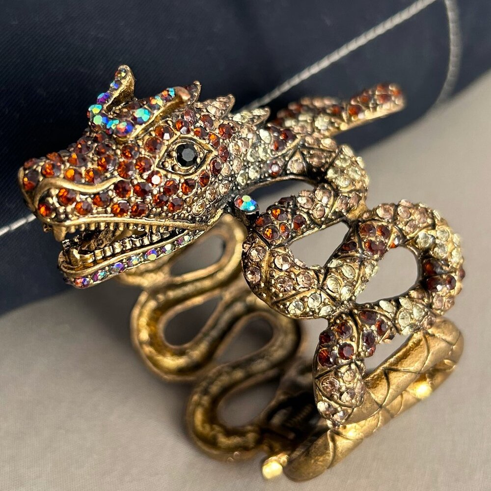 Dragon Rhinestone Fashion Bracelet Cuff - Picture 7 of 8